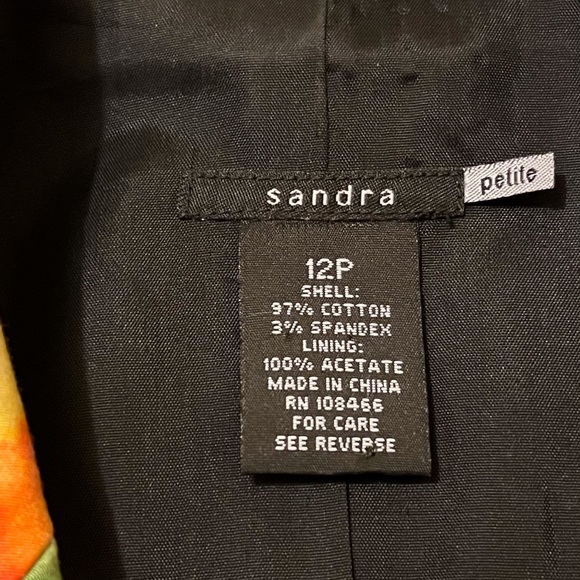 Cotton Floral spring jacket by Sandra. 12 petite. - Picture 7 of 8